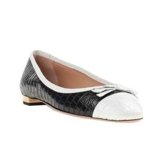Aquazurra ballet flats — black and white